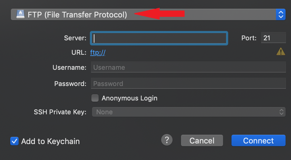 Select SFTP