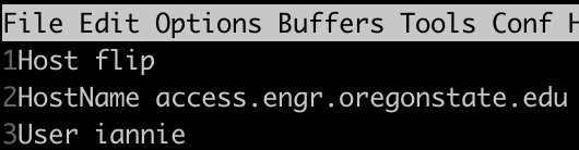 Edit config file