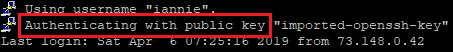 SSH Key success